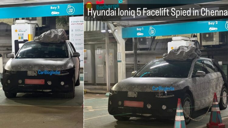 हुंडई Ioniq 5 फेसलिफ्ट चेन्नई में शेल रिचार्ज स्टेशन पर देखा गया