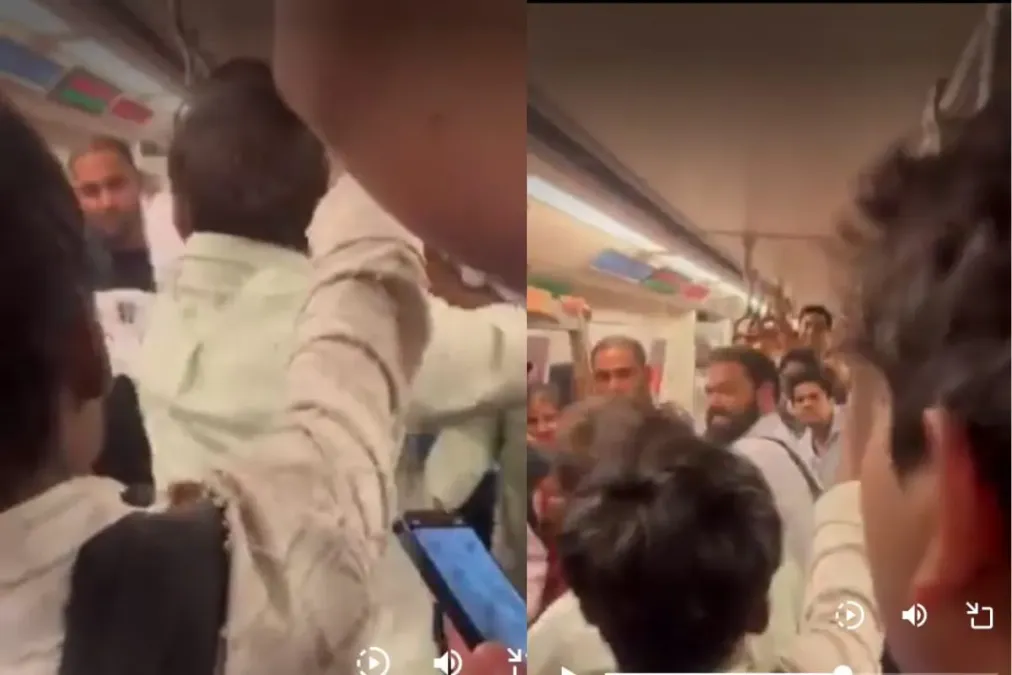 दिल्ली मेट्रो वायरल वीडियो: दो पुरुषों के बीच डब्ल्यूडब्ल्यूई फ्रीस्टाइल तापमान बढ़ाता है, नेटिज़ेन कहते हैं कि 'कुश्ती का मैदान बन रहा है ...'