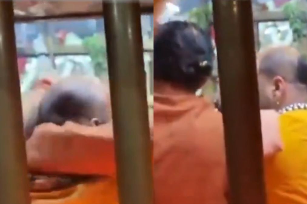मिर्ज़ापुर वायरल वीडियो: पुजारी माना विंधावासिनी मंदिर गार्ब ग्रिहा के अंदर झड़पें