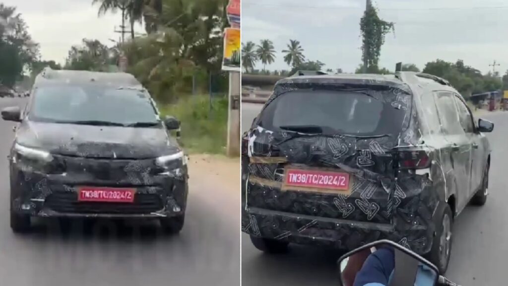 रेनॉल्ट ट्रिबिलर फेसलिफ्ट ने 23 जुलाई से पहले टेस्ट पर जासूसी की