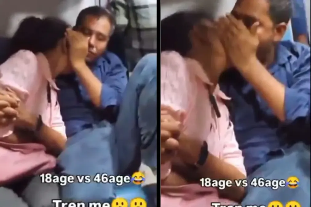 वायरल वीडियो: अभद्रता! क्वाड्रैगनेरियन ने ट्रेन के अंदर एक किशोरी के साथ रोमांस किया; Netizens का कहना है, 'यूरोप Bna Diya H'