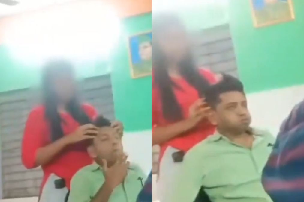 वायरल वीडियो: टीएमसी 'स्टूडेंट लीडर' कैमरे पर पकड़ा गया, जो कि हेड मसाज ले रहा है, जो कि बीजेपी से सवाल उठाता है