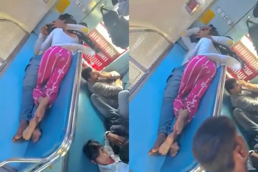 वायरल वीडियो: ट्रेन बर्थ पर लड़के और लड़की के बीच खुली अभद्रता नैतिकता के सवाल उठाती है, नेटिज़ेन कहते हैं 'कल्याग है'