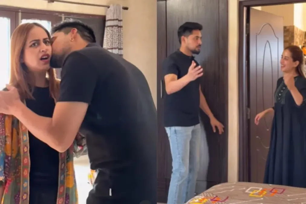 वायरल वीडियो: ट्विन सिस्टर्स हॉन के फेयडे या नुकसन! पति घर में प्रवेश करता है, चुंबन, गले लगाता है, लेकिन साली हो जाता है, उसकी प्रतिक्रिया वायरल हो जाती है