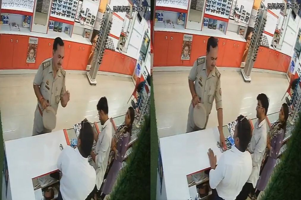 वायरल वीडियो: सत्ता का दुरुपयोग? इंस्पेक्टर बिना भुगतान के तमाशा की दुकान छोड़ देता है, 'पिसा नाहि डेनगे ...'