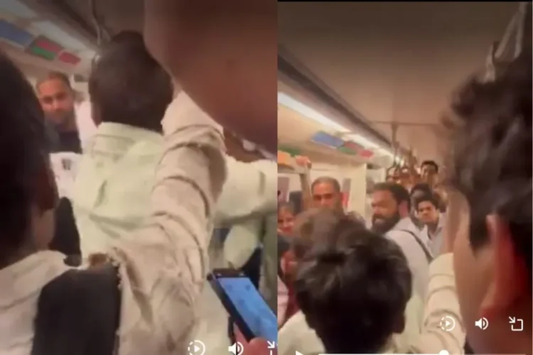 दिल्ली मेट्रो वायरल वीडियो: दो पुरुषों के बीच डब्ल्यूडब्ल्यूई फ्रीस्टाइल तापमान बढ़ाता है, नेटिज़ेन कहते हैं कि 'कुश्ती का मैदान बन रहा है ...'