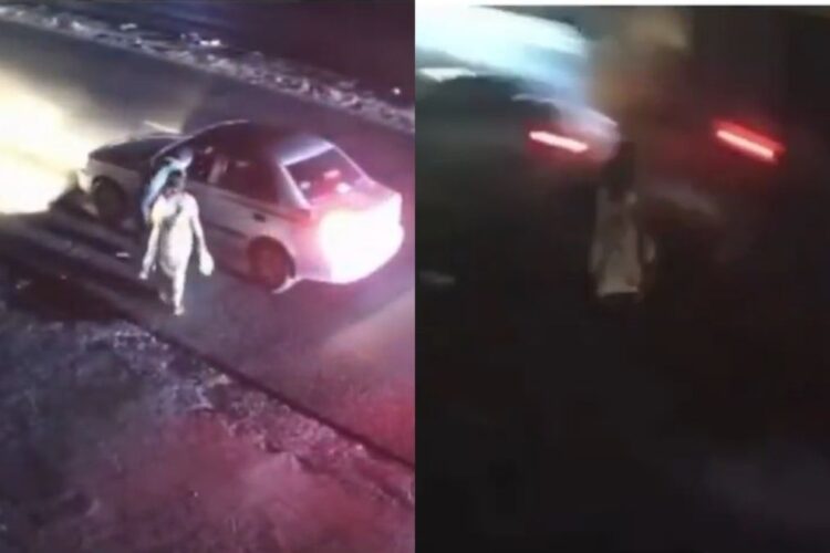 पुणे वायरल वीडियो: पुरुष और महिला सड़क के किनारे कार में प्रवेश करने के बारे में, तेज गति से वाहन को हिट करते हैं, जाँच करें कि आगे क्या होता है