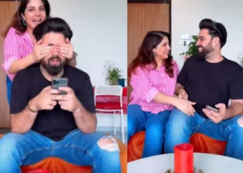 वायरल वीडियो: पत्नी आश्चर्य के लिए पति की आँखें बंद कर देती है, वह उसे नौकरानी के लिए गलती करता है, जिस तरह से वह ब्लंडर को संभालता है वह आश्चर्य से नेटिज़ेंस लेता है
