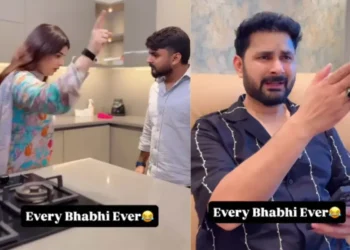 वायरल वीडियो: भाभी ने देवर को भैया के साथ दुर्व्यवहार करने के लिए उकसाया, पति के सामने वापस मुड़ता है, लर्च में लर्च में भाई